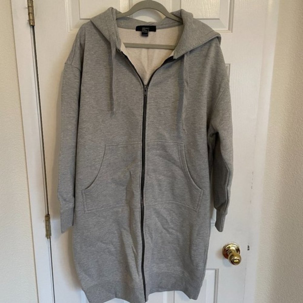 Gray Long Hoodie/ Sweatshirt